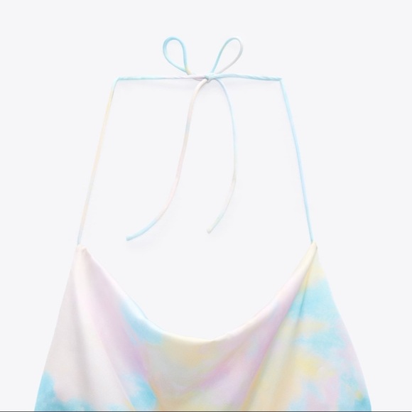ZARA BNWT Tie Dye Slip Dress with Spaghetti Straps - Picture 5 of 9